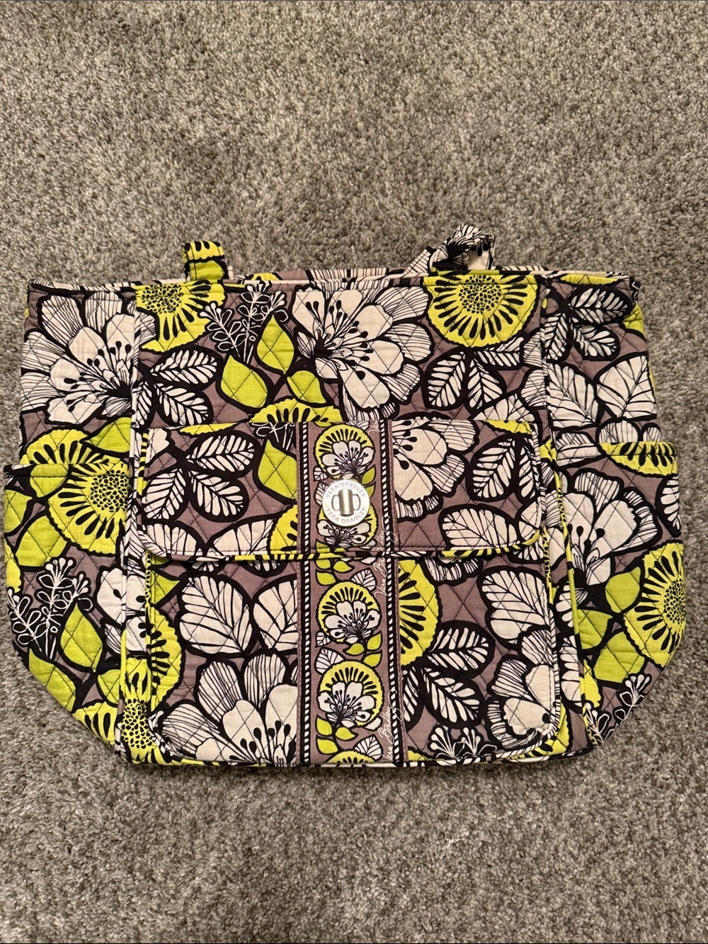 Vera Bradley Quilted Tote in Citron